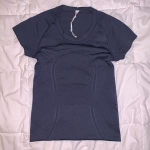 Navy Lululemon Work Out Top